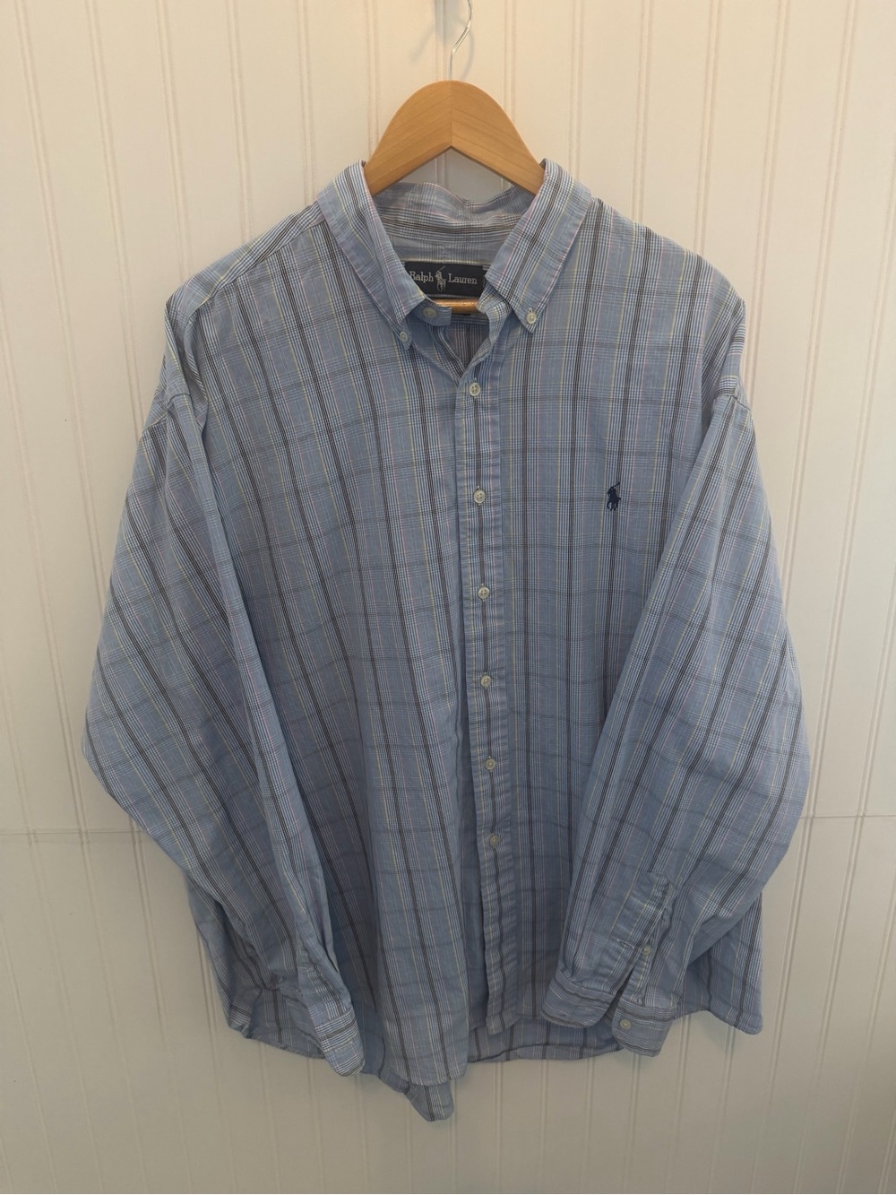 Ralph Lauren Light Blue Plaid Button-Down Shirt